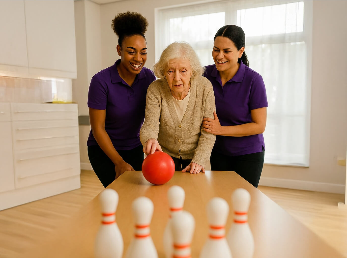 skyler care dementia bowling activities